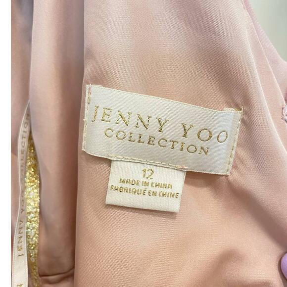 Jenny Yoo Collection Soft Pink Flowy Weeding/Party Summer, Whimsical  Dress 12us - Picture 2 of 9